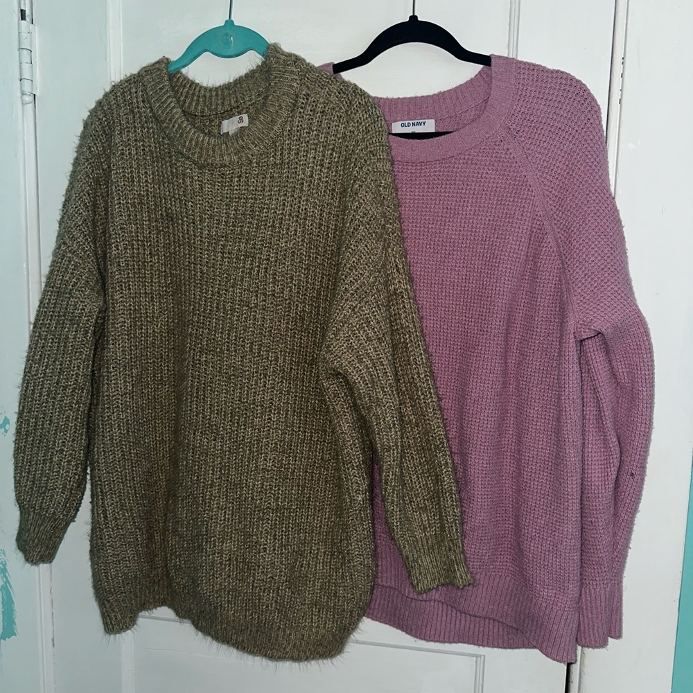 Old Navy/So Women's Sweaters - Olive and Lavender